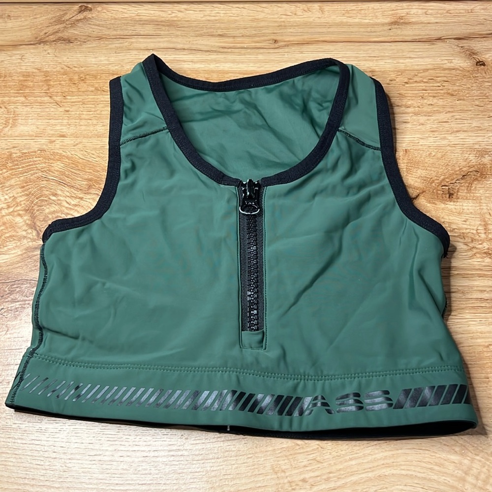 Adam selman sport zip crop top